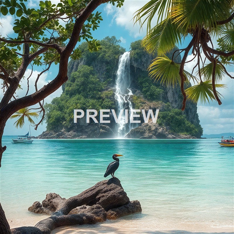 island-with-waterfall-and-rare-bird-in-tree_250318200731_Filename Text 2_02486_Filename Text 3_result